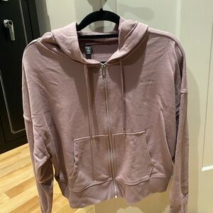 DKNY Women's Mauve Zip-Up Hoodie